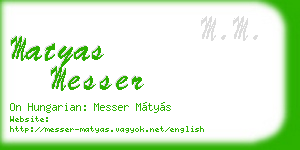 matyas messer business card